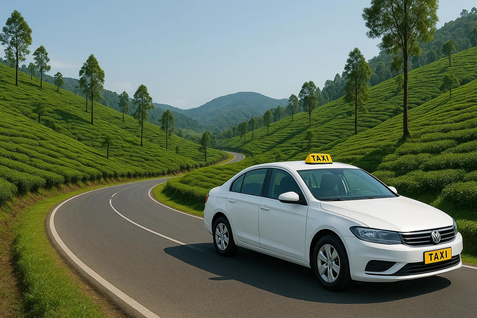 Taxi service on highway road